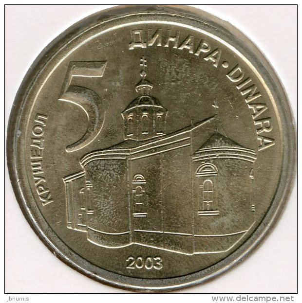 Serbie Serbia 5 Dinara 2003 UNC KM 36 - Serbie