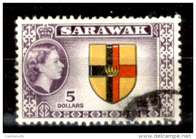 Sarawak-0019 - 1955-57 - Y&T N. 203 (o), Privo Di Difetti Occulti.- - Sarawak (...-1963)