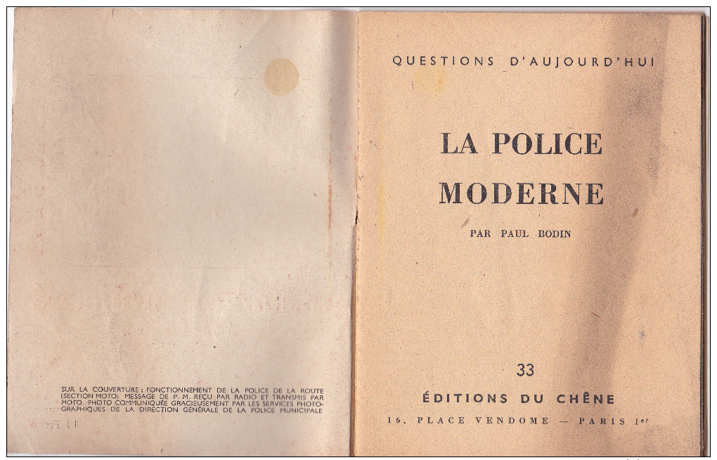 Fascicule Sur La Police 1946 - Autres & Non Classés