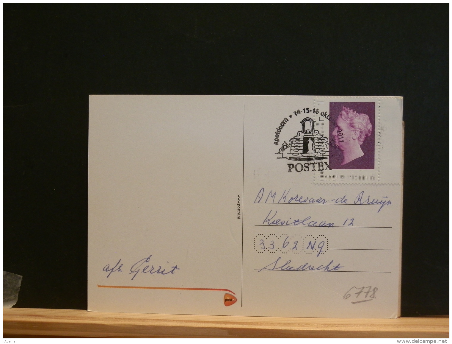 A6778  CP BRIEFKAART 2011  AFST. - Lettres & Documents