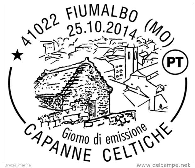 Nuovo - ITALIA - 2014 - Patrimonio Artistico E Culturale - 0,70 € • Capanne Celtiche, Fiumalbo (MO) - Alfanumerico - 2011-20:  Nuovi