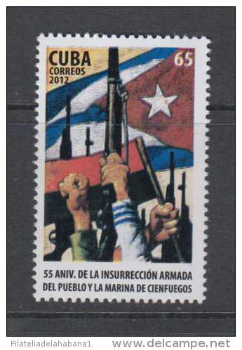 2012.5 CUBA 2012 MNH REVOLUTION IN CIENFUEGOS. 35 ANIV LEVANTAMIENTO MILITAR - Neufs