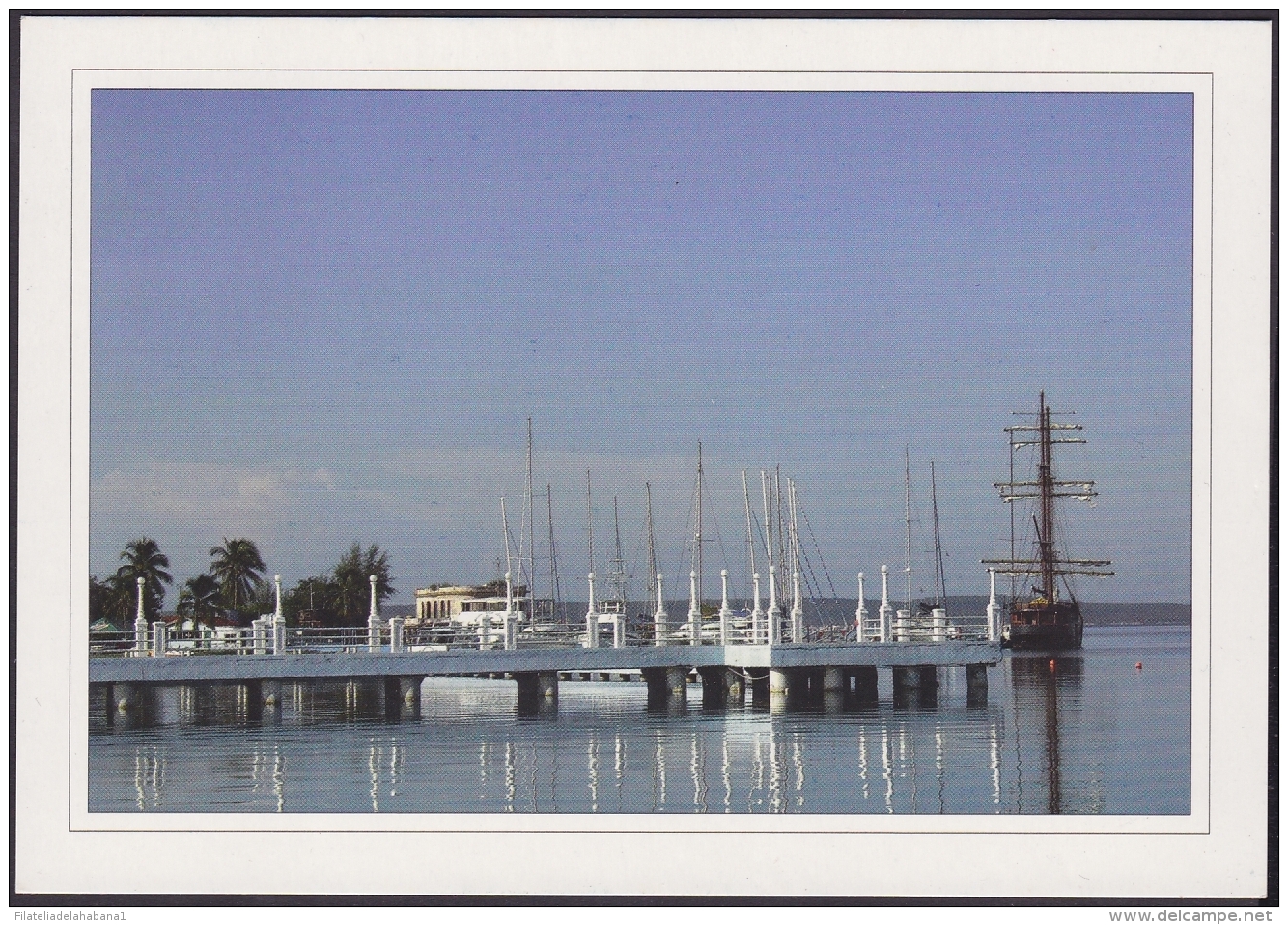 2012-EP-15 CUBA 2012. POSTAL STATIONERY. MARINA. CIENFUEGOS #2. DISPLACED ENGRAVING. VISTAS TURISTICAS. UNUSED. - Lettres & Documents