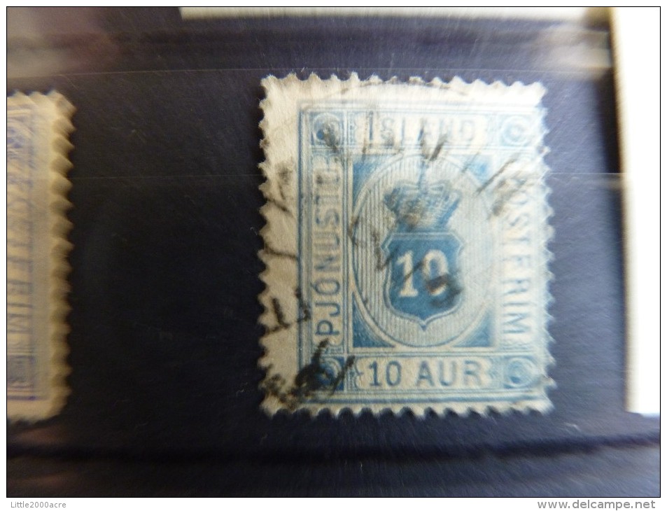 Iceland 1876 10A Ultramarine Official Used SG O22 Sc O6 Yv 6 - Oblitérés