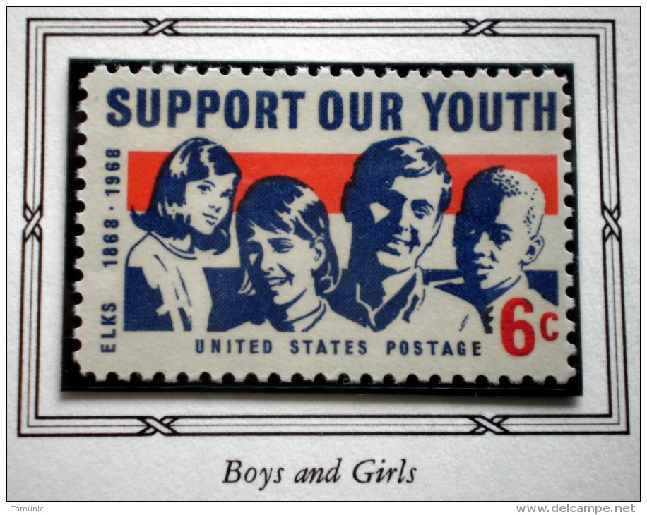 UNITED STATES USA YOUTH BOYS And GIRLS  6 C 1968 MNH - Nuovi