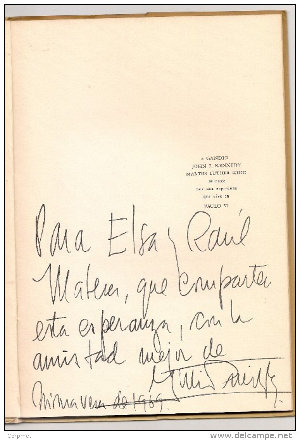 ARGENTINA - POESIA - HOMBRE OSCURO De Julia Prilutzky Farny -1969 - AUTOGRAFIADO POR LA AUTORA Para El Dr. RAUL MATERA - Poesía