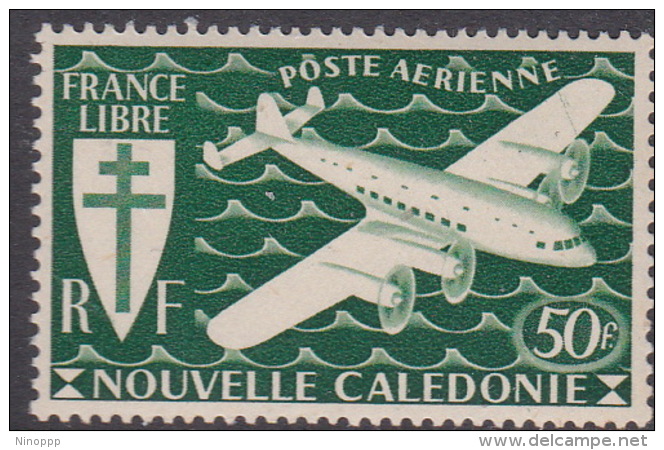 New Caledonia SG 286 1942 Free French Issue Airmail 50 F Green MNH - Neufs