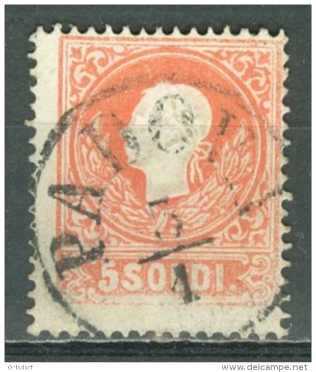 ITALIA - ANTICHI STATI - LOMBARDO VENETO 1858: Sassone 25, O - FREE SHIPPING ABOVE 10 EURO - Lombardije-Venetië