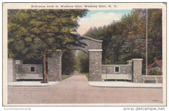 New York Watkins Glen Entrance Arch - Adirondack