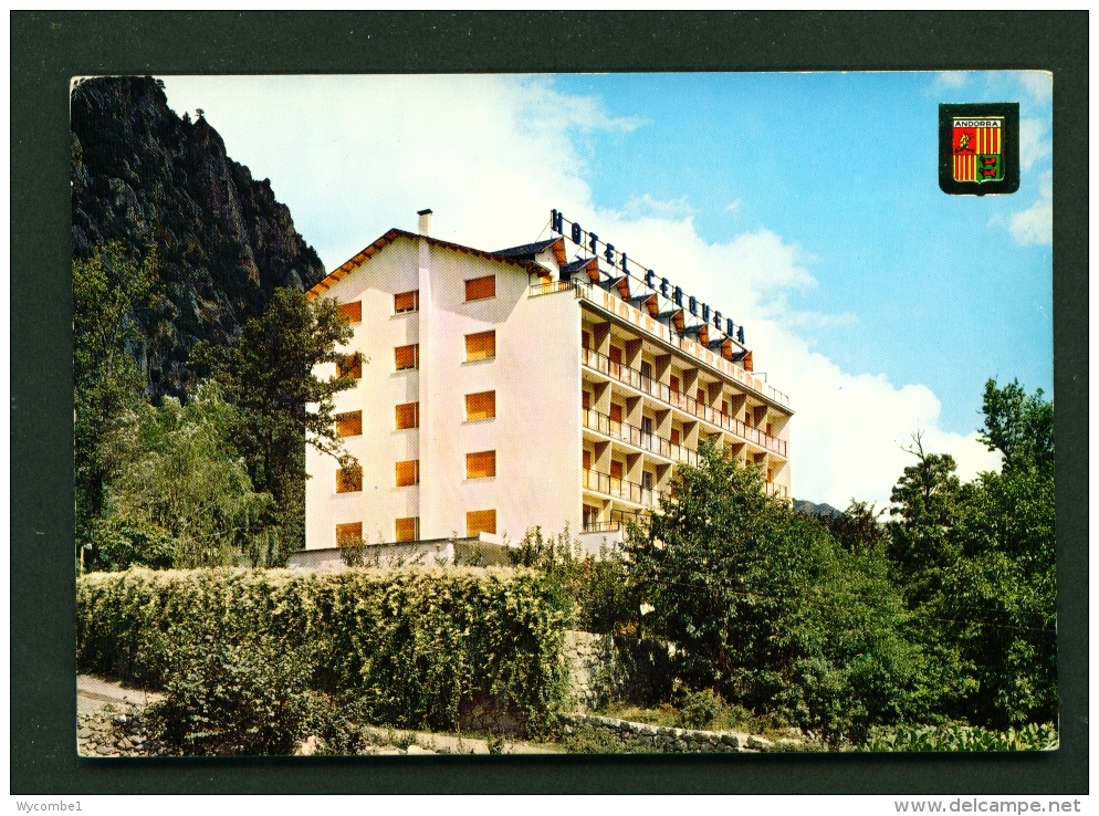 ANDORRA  -  Santa Coloma  Hotel Cerqueda  Used Postcard As Scans - Andorra