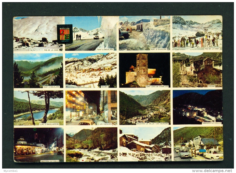 ANDORRA  -  Multi View  Used Postcard As Scans - Andorra