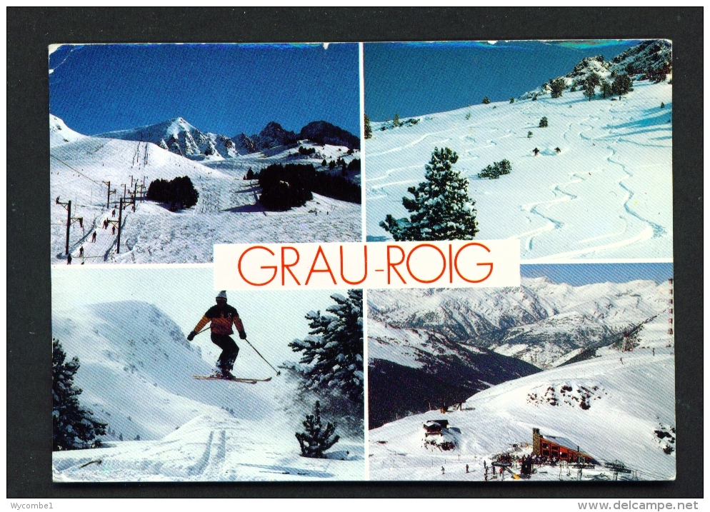 ANDORRA  -  Grau Roig  Multi View  Used Postcard As Scans - Andorra