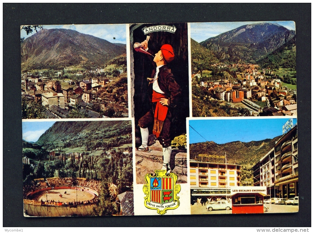 ANDORRA  -  Multi View  Used Postcard As Scans - Andorra