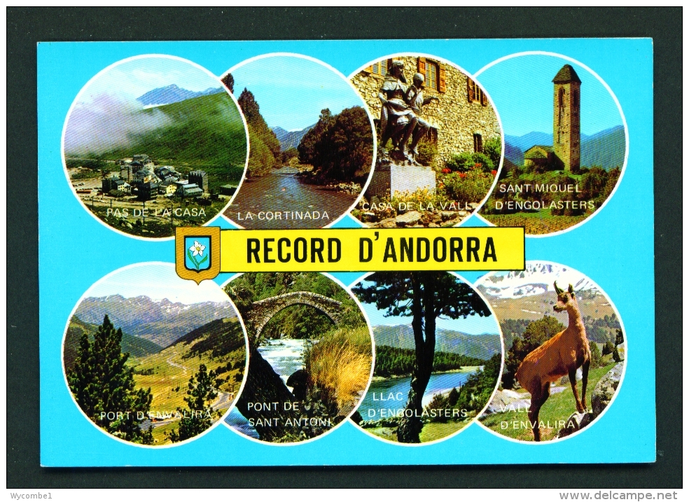 ANDORRA  -  Multi View  Used Postcard As Scans - Andorra