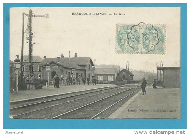 CPA Chemin De Fer La Gare BEAUCOURT-HAMEL 90 - Beaucourt