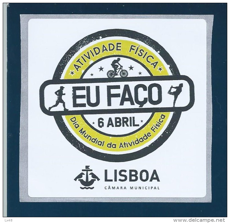 Sticker World Day Physical Activity. Lisbon.Aufkleber Welttag Körperliche Aktivität. Lissabon.Activité Physique Journée - Sports