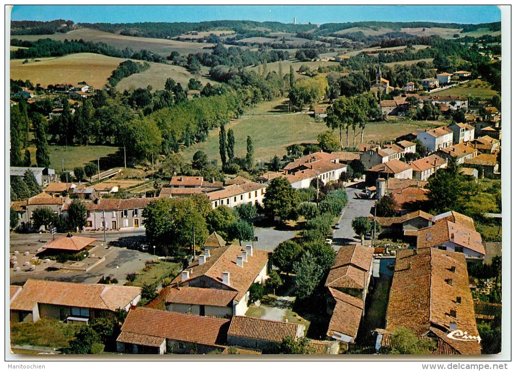 DEP 32 CASTERA VERDUZAN VUE GENERALE AERIENNE - Castera