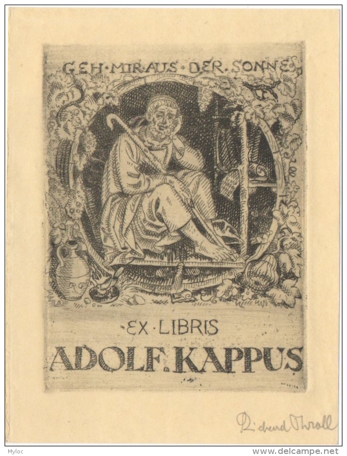 Ex-Libris. Adolf  Kappus /  Richard Throll. - Exlibris