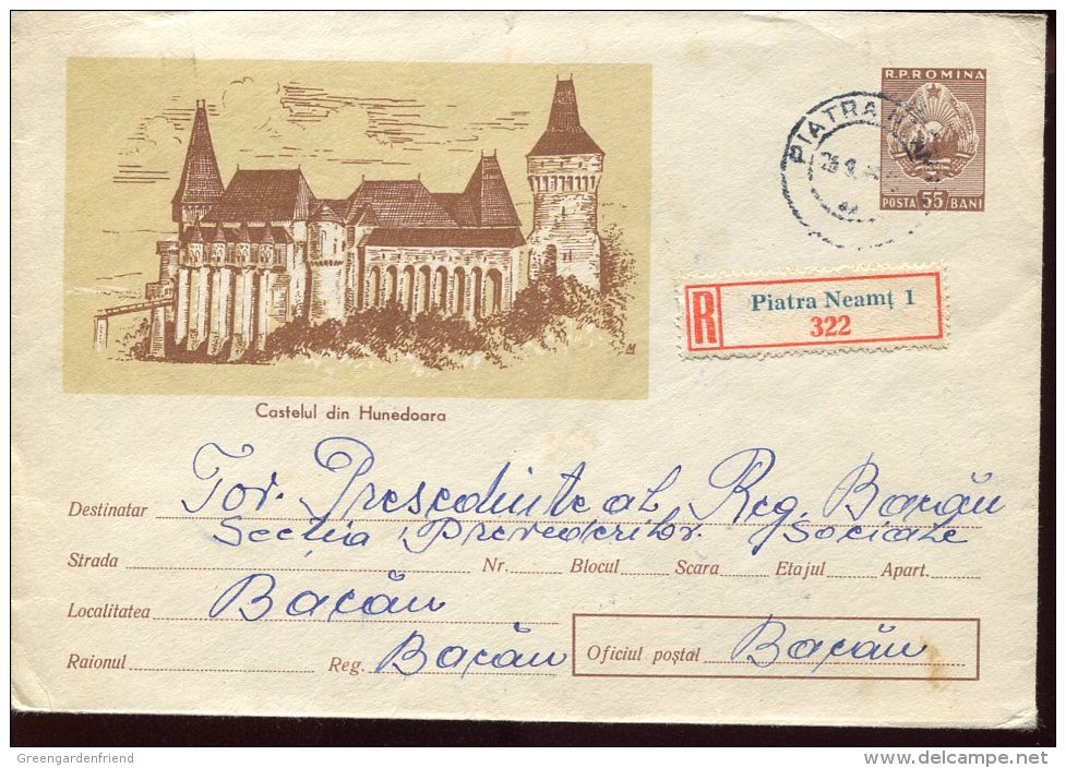 8743 Romania, Stationery Cover (damaged !!) Chateau Schloss  Hundeodara, Architecture - Castles