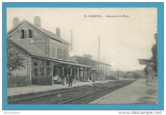 CPA 21 - Chemin De Fer La Gare MOREUIL 80 - Moreuil