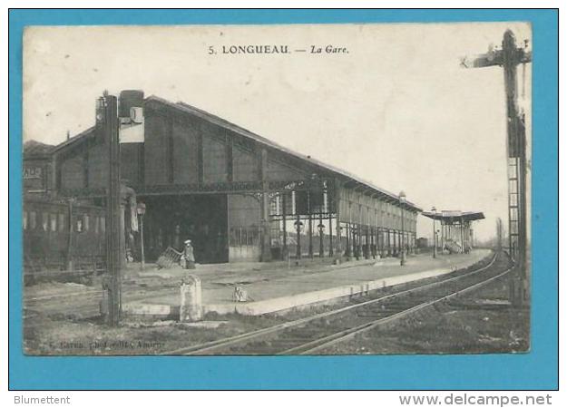 CPA - Chemin De Fer La Gare LONGUEAU 80 - Longueau