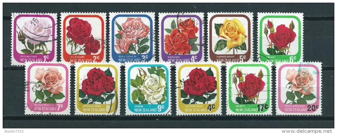 1975 New Zealand Complete Set Roses,flowers Used/gebruikt/oblitere - Gebruikt