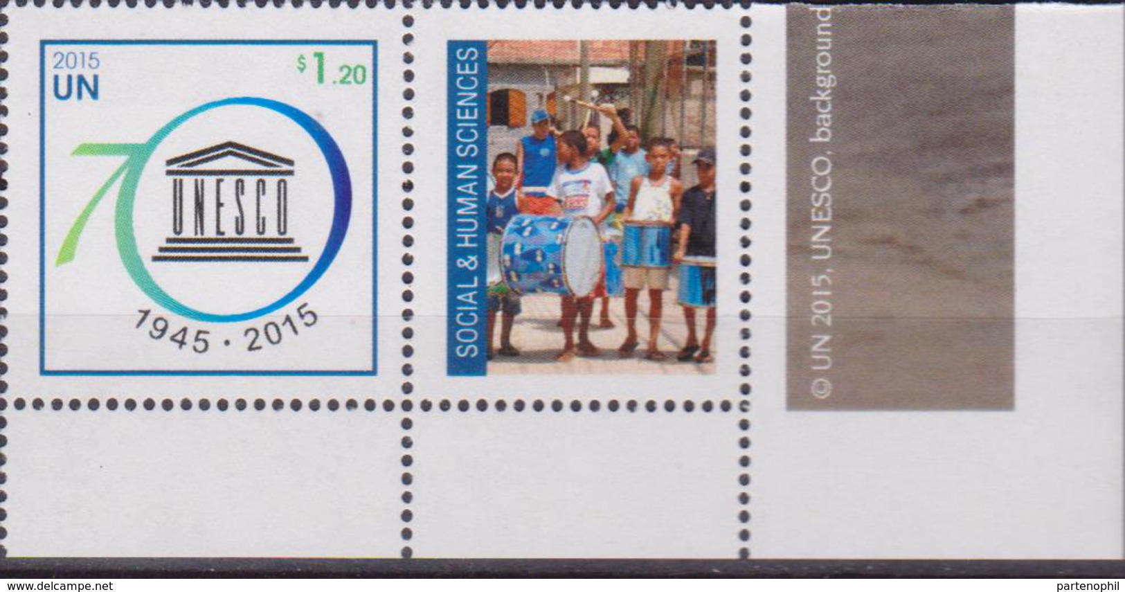 ONU UN UNESCO SOCIAL & HUMAN SCIENCES 1 V. MNH - UNESCO