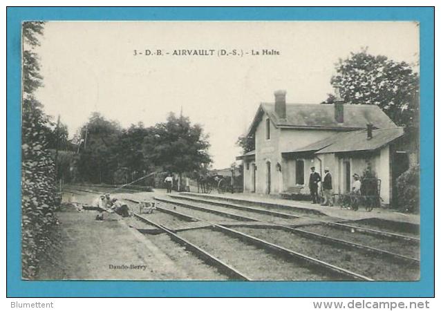 CPA 3 - Chemin De Fer La Gare De AIRVAULT 79 - Airvault