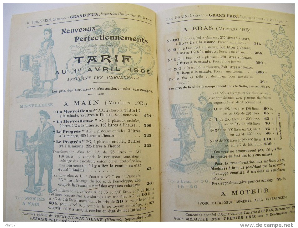 Catalogue Appareils De Laiterie GARIN, Cambrai 1904 - 16 Pages + Couverture Gauffrée - Autres & Non Classés