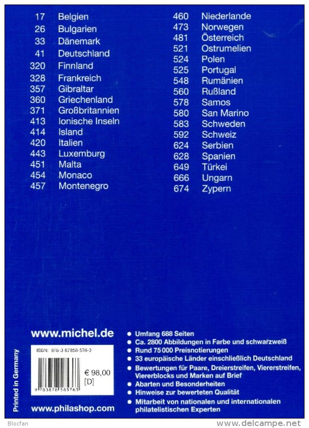 Europa Klassik Bis 1900 Katalog MICHEL 2008 Neu 98€ Stamps Germany Europe A B CH DK E F GR I IS NO NL P RO RU S IS HU TK - German