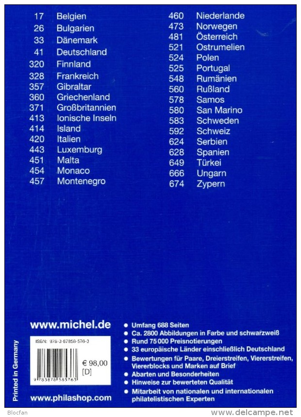 Europa Klassik Bis 1900 Katalog MICHEL 2008 Neu 98€ Stamps Germany Europe A B CH DK E F GR I IS NO NL P RO RU S IS HU TK - Colecciones