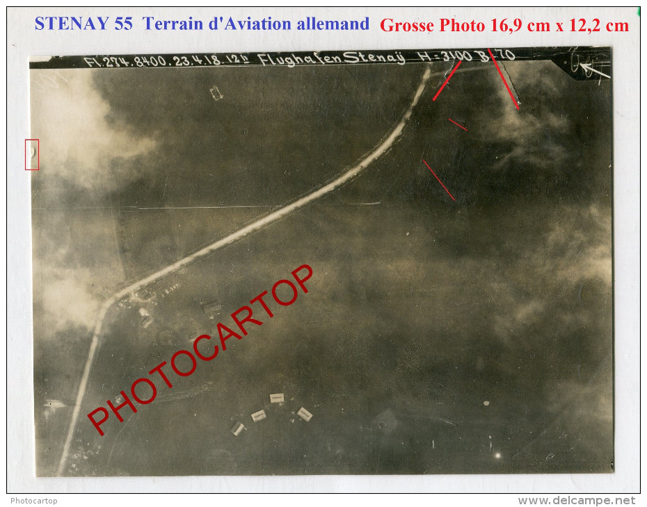 Flugplatz-Fl.A.253-Terrain D'Aviation All.-STENAY-Grosse PHOTO Aerienne All.-Fl.274-Guerre 14-18-1 WK-France-55-Militari - Stenay