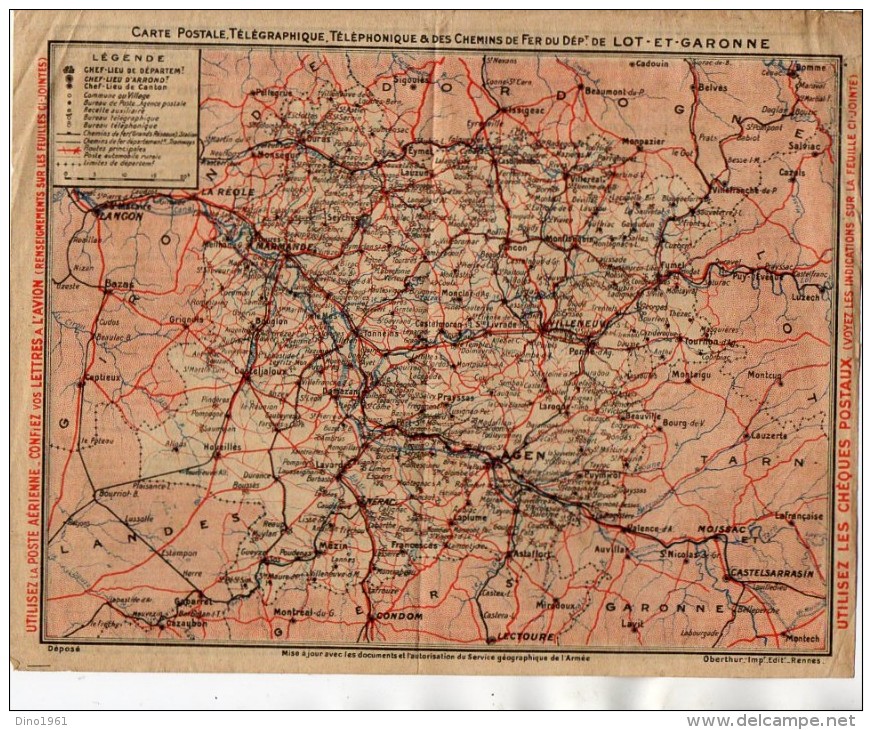 VP4535 - Carte Postale Télégraphique , Téléphonique & Des Chemins De Fer Du Dépt De LOT ET GARONNE - Autres & Non Classés