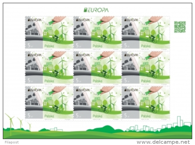 Poland  2016 Europa Cept Environment , Full Sheet MNH ** - Nuevos