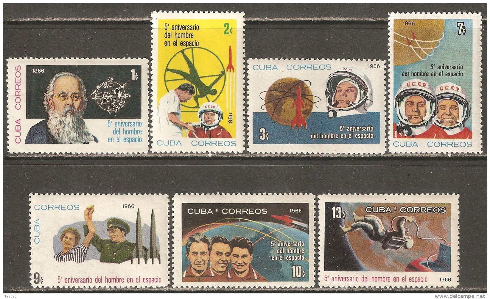 1966 Mi# 1153-1159 ** MNH - First Man In Space, 5th Anniv. - Ungebraucht