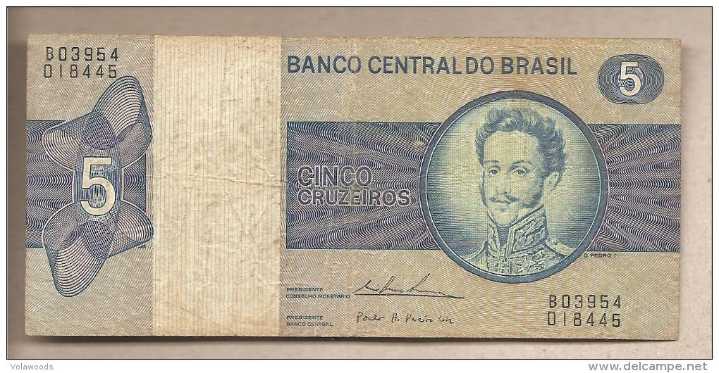 Brasile - Banconota Circolata Da 5 Cruzeiros P-192c - 1974 - Brazilië