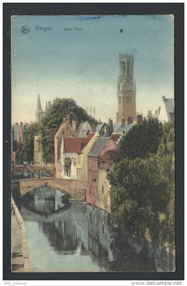 CPA - BRUGES - BRUGGE - Quai Vert - Couleur - Nels - Ern.Thill Série 12 N° 36  // - Brugge