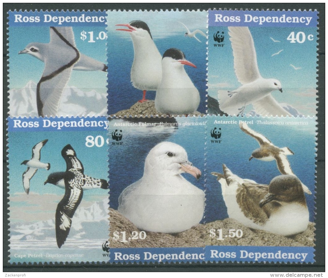 Ross-Gebiet 1997 Seevögel Der Antarktis Möwe Sturmvogel 46 + 49/53 Postfrisch - Unused Stamps