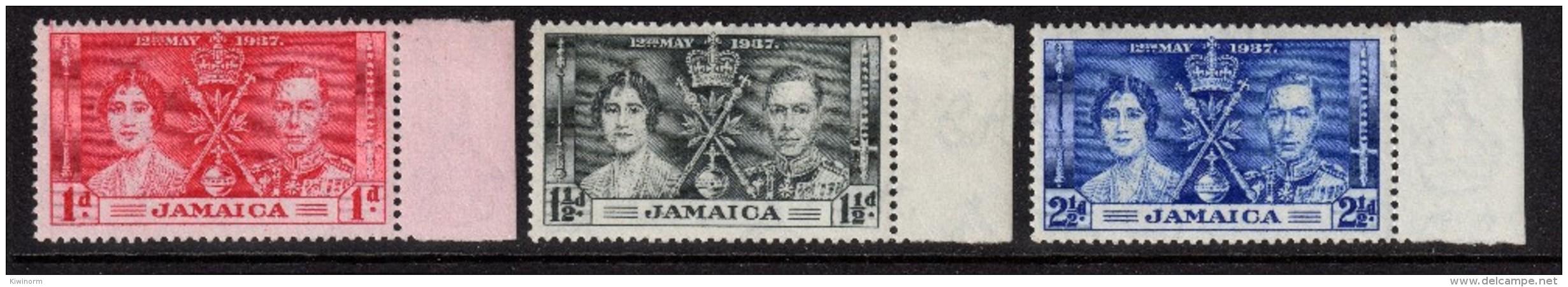 JAMAICA 1937 Coronation Omnibus Set - Mint Hinged - MH * - 5B797 - Jamaica (...-1961)