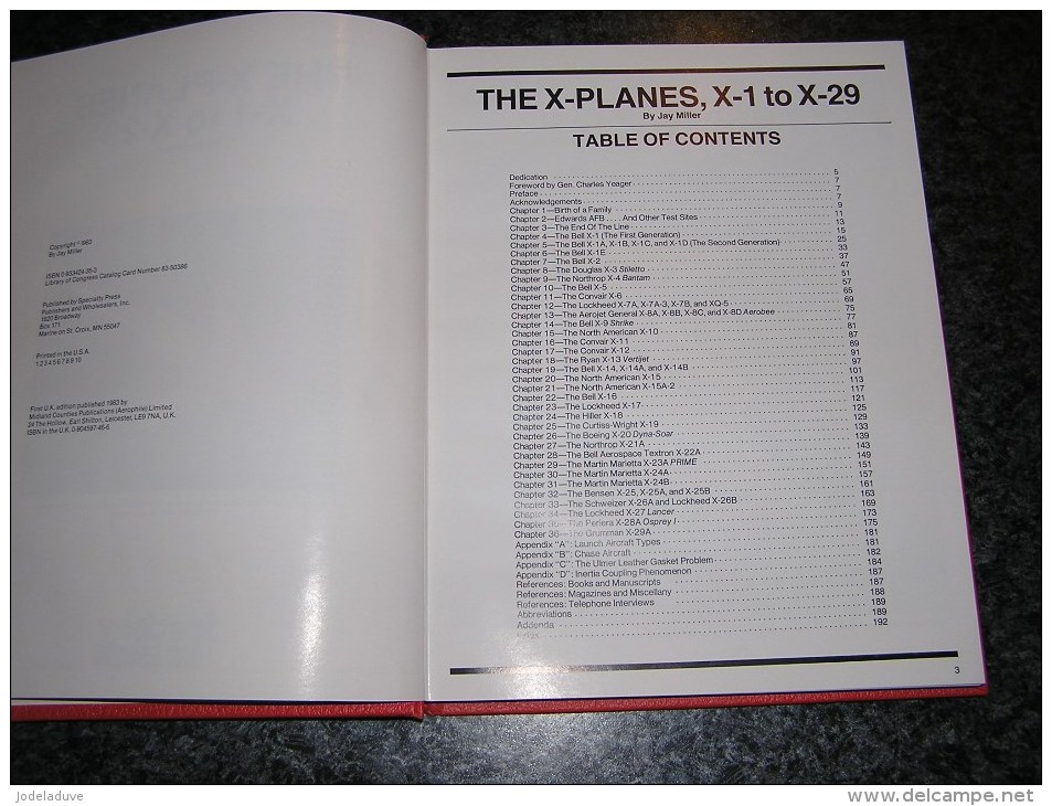 THE X PLANES X-1 To X-29 Jay Miller Aircraft Pilot Yeager Aviation USA USAF NASA Bell Northrop Grumman Martin Lockheed - Transports