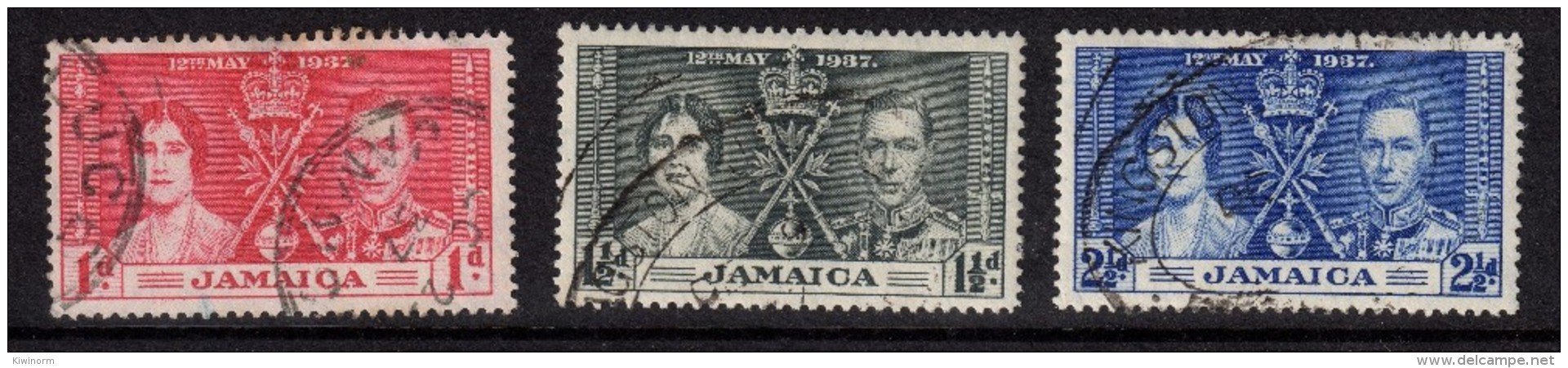 JAMAICA 1937 Coronation Omnibus  Set - Very Fine Used - VFU - 5B823 - Jamaica (...-1961)