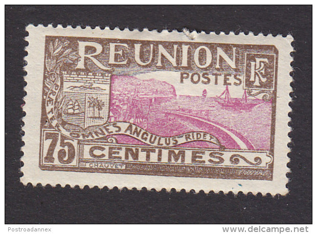 Reunion, Scott #89, Mint Hinged, Arms And View Of St Denis, Issued 1907 - Neufs