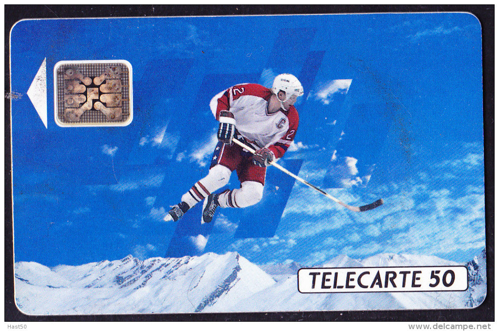 Frankreich France - Telecarte 50 Mit Motiv "Eishockey" 10/91 - Gebraucht Used - 1991