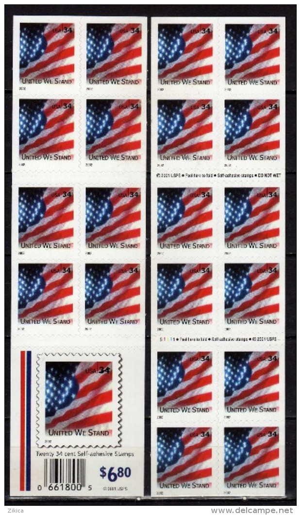 USA 2002. Scott.N°3549Be. BC172. MNH (**) FLAG & UNITED WE STAND - 1981-...