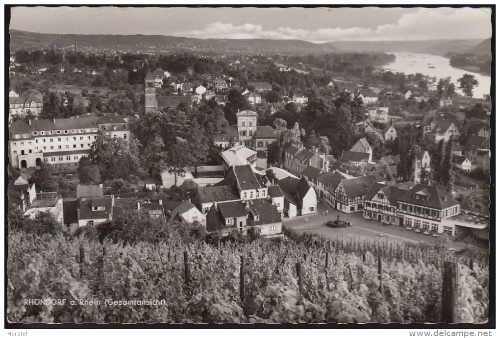 D-53604 Bad Honnef - Rhöndorf - Alte Ortsansicht (1960 Gel.stamp) - Bad Honnef