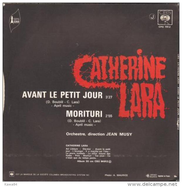 SP 45 RPM (7")  Catherine Lara  "  Avant Le Petit Jour  " - Autres - Musique Française