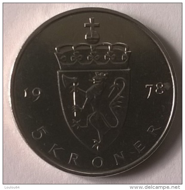 Monnaie - Norvège - 5 Kroner 1978 - Superbe - - Norvège