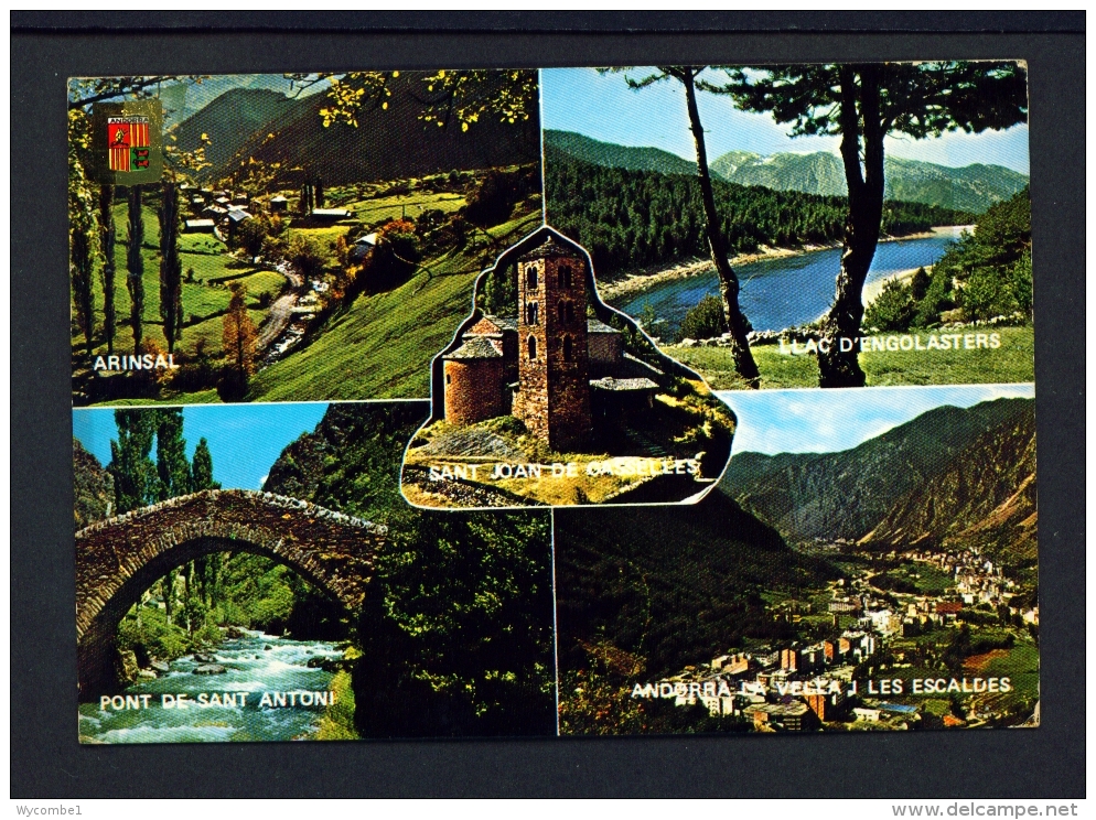 ANDORRA  -  Multi View  Used Postcard As Scans - Andorra