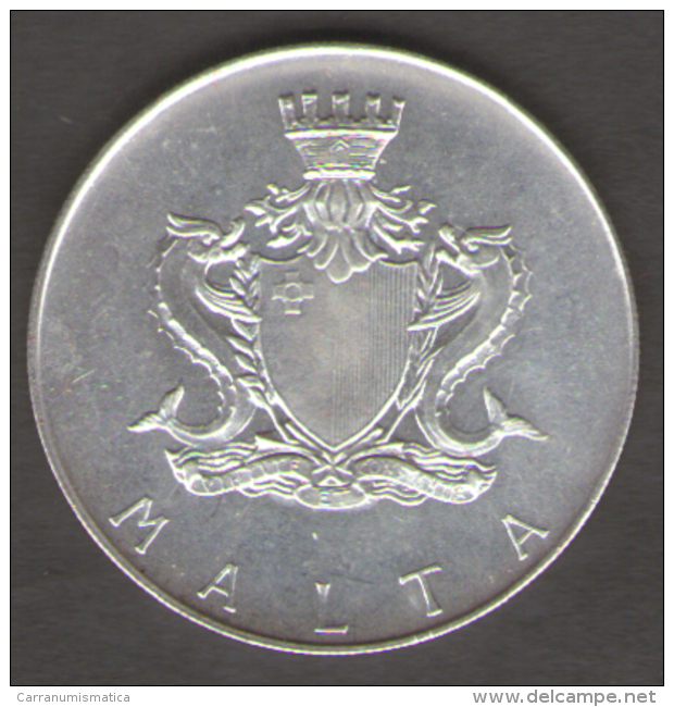 MALTA 1 LIRA MALTESE 1973 TEMI ZAMMIT AG SILVER - Malte