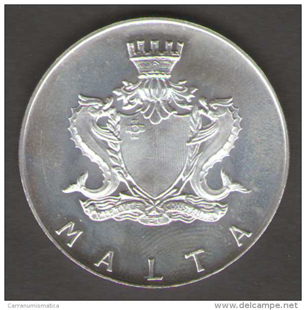 MALTA 4 LIRE MALTESE 1974 AG SILVER - Malta